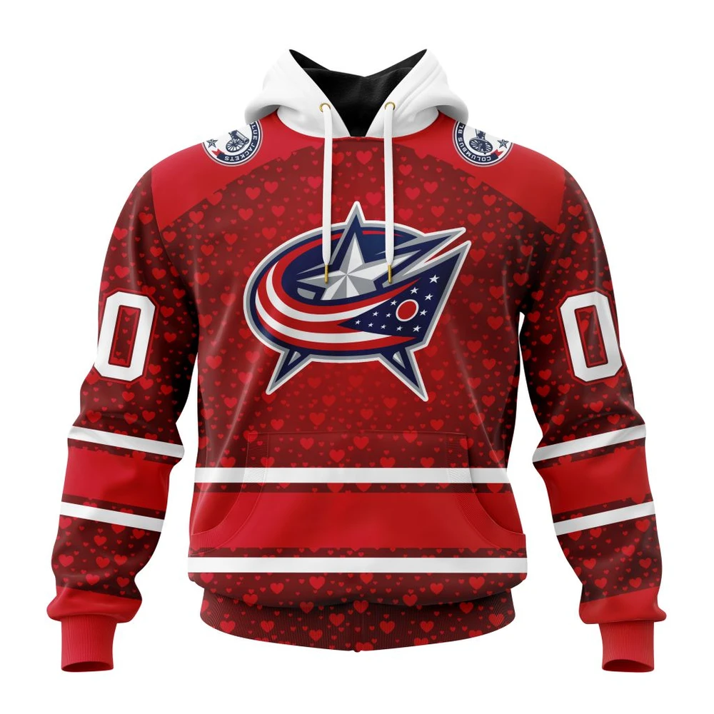 Hoodie NHL Columbus Blue Jackets Special Gift For Valentines Day St2401 QTNHL080524A1004HD