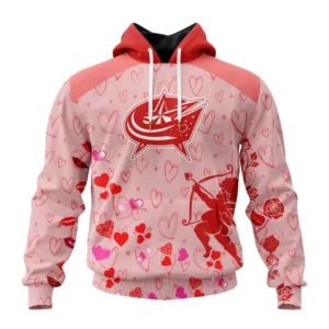 Hoodie NHL Columbus Blue Jackets Special Gift For Valentines Day St2402 QTNHL080524A973HD