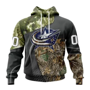 Hoodie NHL Columbus Blue Jackets Special Hunting Camo Design St2302 QTNHL080524A1321HD