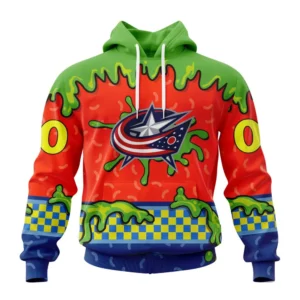 Hoodie NHL Columbus Blue Jackets Special Nickelodeon Design St2301 QTNHL080524A1191HD