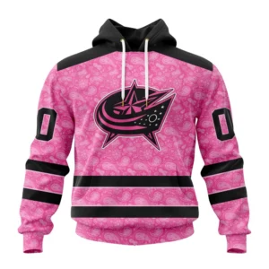 Hoodie NHL Columbus Blue Jackets Special Pink Fight Breast Cancer St2306 QTNHL080524A1650HD