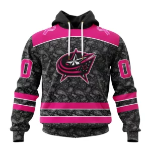 Hoodie NHL Columbus Blue Jackets Special Pink In The Rink Fight Breast Cancer St2301 QTNHL080524A2091HD