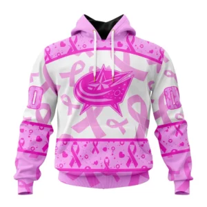 Hoodie NHL Columbus Blue Jackets Special Pink October Breast Cancer Awareness Month St2302 QTNHL080524A1872HD
