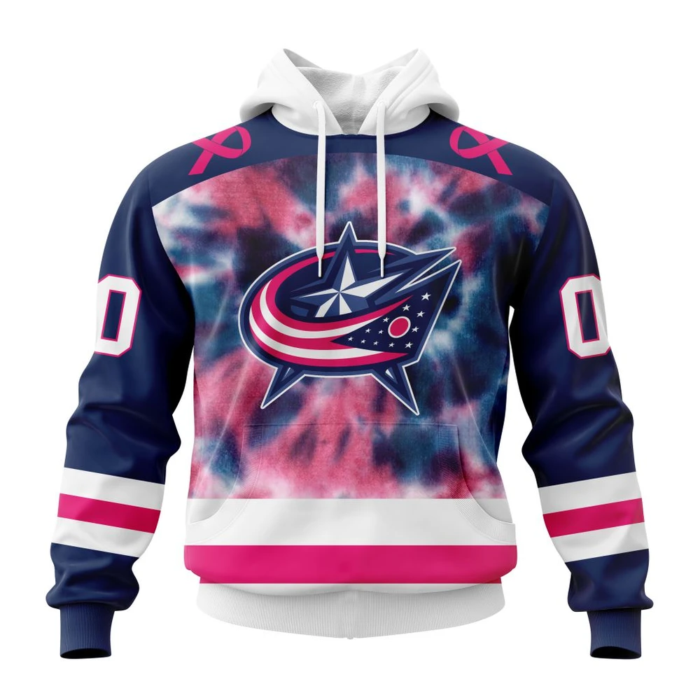Hoodie NHL Columbus Blue Jackets Special Pink October Fight Breast Cancer St2303 QTNHL080524A1841HD