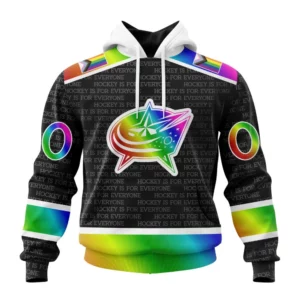 Hoodie NHL Columbus Blue Jackets Special Pride Design Hockey Is For Everyone QTNHL080524A2719HD