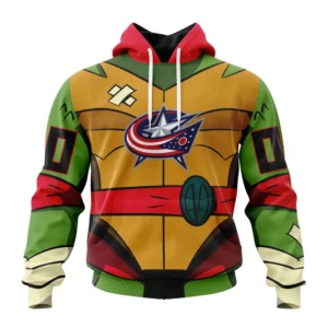 Hoodie NHL Columbus Blue Jackets Special Teenage Mutant Ninja Turtles Design St2301 QTNHL080524A2279HD