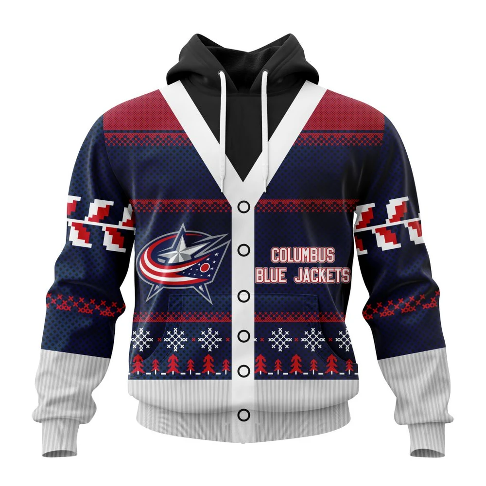 Hoodie NHL Columbus Blue Jackets, Specialized Chrismas Season QTNHL080524A2804HD