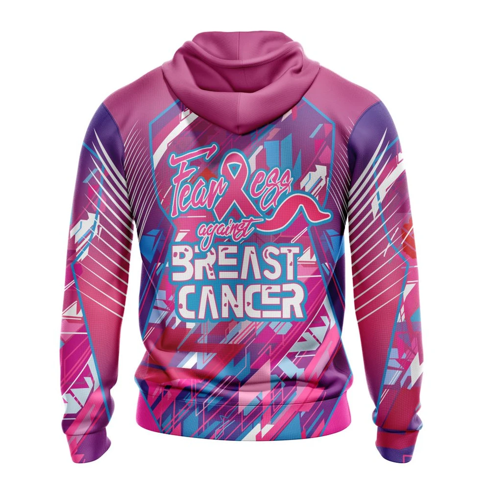 Hoodie NHL Columbus Blue Jackets, Specialized Design I Pink I Can! Fearless Again Breast Cancer QTNHL080524A3575HD - Image 2