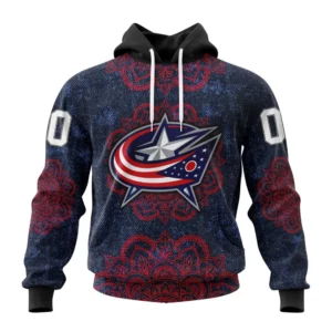 Hoodie NHL Columbus Blue Jackets, Specialized Mandala Style St2201 QTNHL080524A4060HD