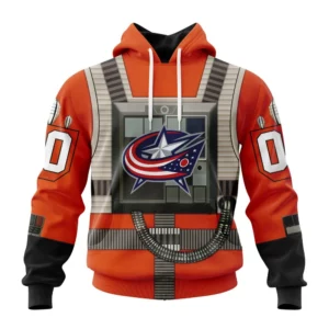 Hoodie NHL Columbus Blue Jackets Star Wars Rebel Pilot Design St2201 QTNHL080524A2334HD