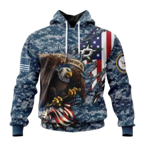 Hoodie NHL Dallas Stars Honor Us Navy Veterans St2202 QTNHL080524A3155HD