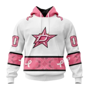 Hoodie NHL Dallas Stars In Classic Style With Paisley! In October We Wear Pink Breast Cancer QTNHL080524A1676HD