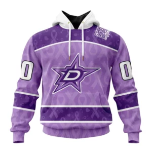 Hoodie NHL Dallas Stars New Lavender Hockey Fight Cancer St2301 QTNHL080524A1489HD