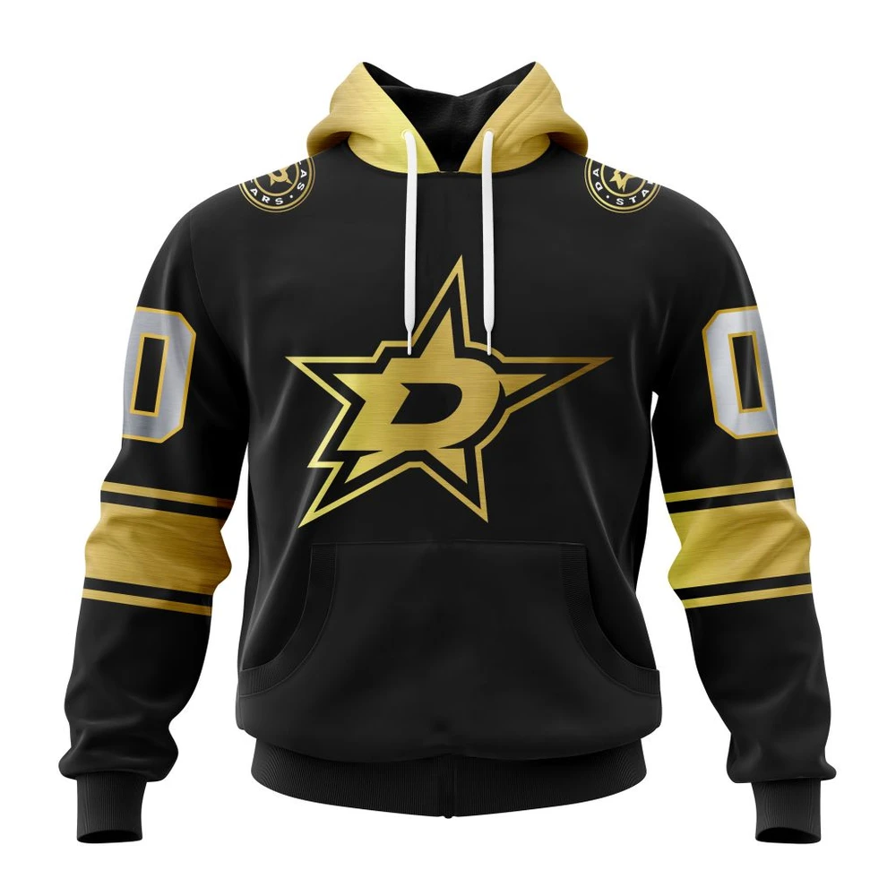 Hoodie NHL Dallas Stars Special Black And Gold Design St2401 QTNHL080524A776HD