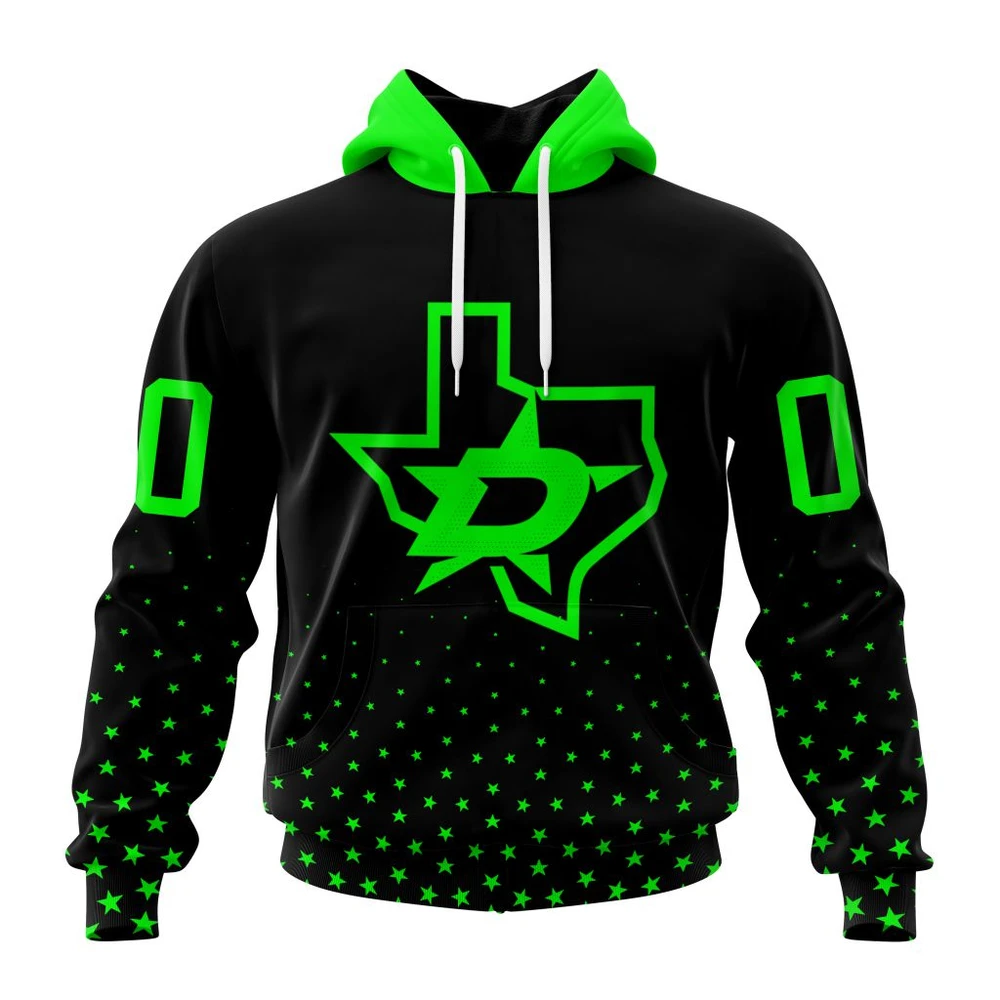 Hoodie NHL Dallas Stars Special Blackout Design St2401 QTNHL080524A604HD