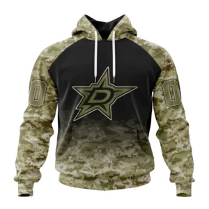 Hoodie NHL Dallas Stars Special Camo Design For Veterans Day St2302 QTNHL080524A1782HD
