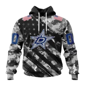 Hoodie NHL Dallas Stars Special Camo Military Design St2301 QTNHL080524A2180HD