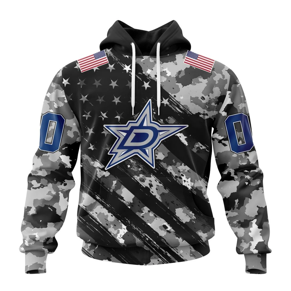 Hoodie NHL Dallas Stars Special Camo Military Design St2301 QTNHL080524A2180HD