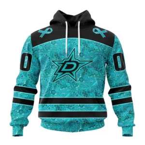 Hoodie NHL Dallas Stars Special Design Fight Ovarian Cancer St2201 QTNHL080524A2424HD