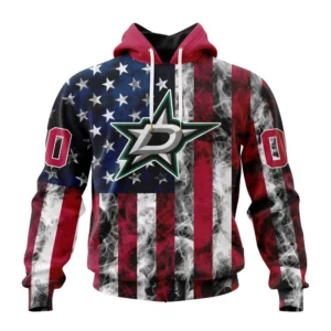 Hoodie NHL Dallas Stars Special Design For Independence Day The Fourth Of July St2401 QTNHL080524A494HD