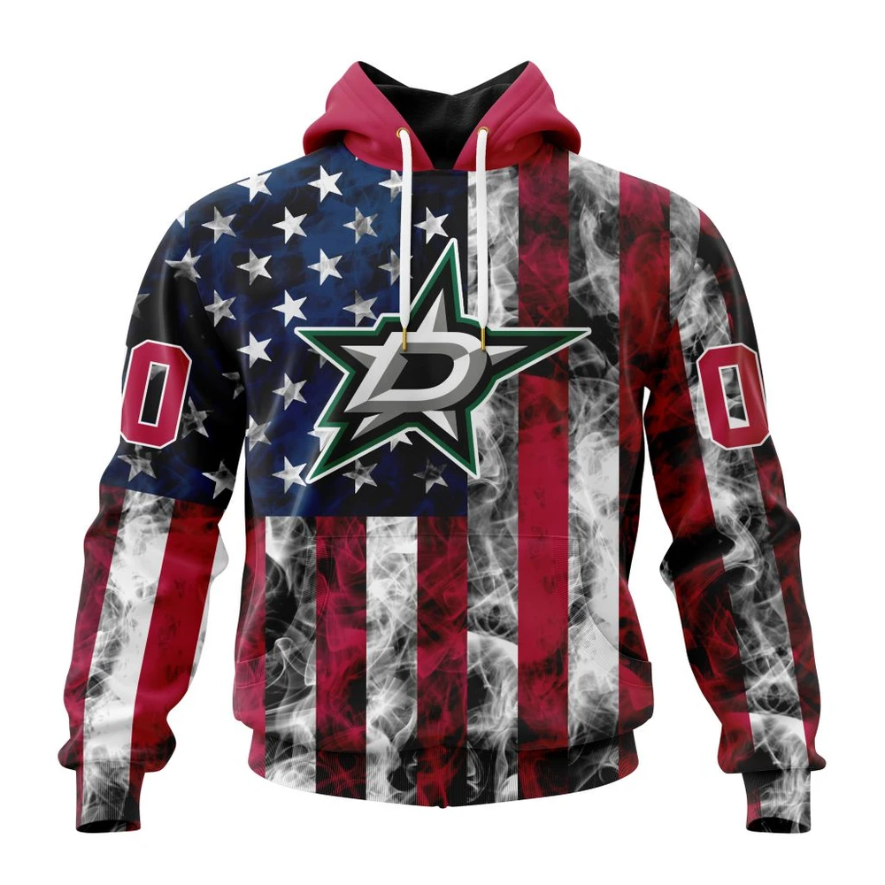 Hoodie NHL Dallas Stars Special Design For Independence Day The Fourth Of July St2401 QTNHL080524A494HD