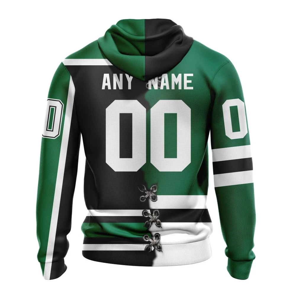Hoodie NHL Dallas Stars Special Home Mix Reverse Retro Personalized Kits QTNHL080524A936HD - Image 2