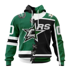 Hoodie NHL Dallas Stars Special Home Mix Reverse Retro Personalized Kits QTNHL080524A936HD