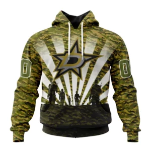Hoodie NHL Dallas Stars Special Military Camo Kits For Veterans Day And Rememberance Day St2201 QTNHL080524A3466HD