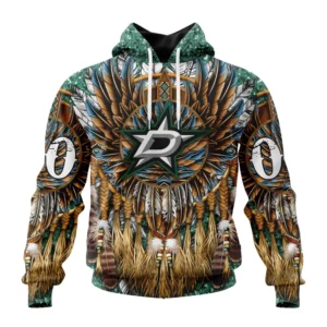 Hoodie NHL Dallas Stars Special Native Costume Design St2201 QTNHL080524A2743HD