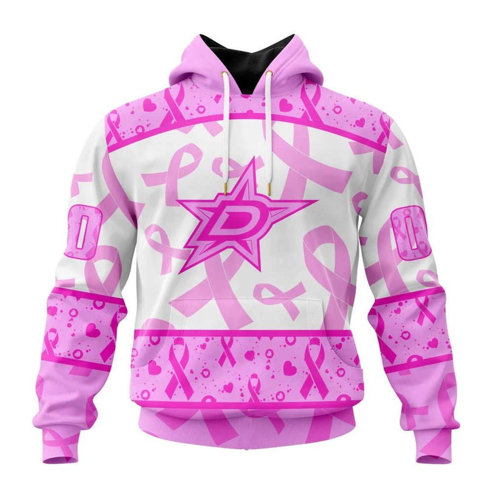 Hoodie NHL Dallas Stars Special Pink October Breast Cancer Awareness Month St2302 QTNHL080524A1868HD