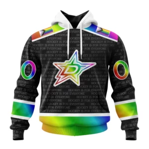 Hoodie NHL Dallas Stars Special Pride Design Hockey Is For Everyone QTNHL080524A2715HD
