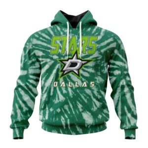 Hoodie NHL Dallas Stars Special Retro Vintage Tie Dye St2201 QTNHL080524A3074HD