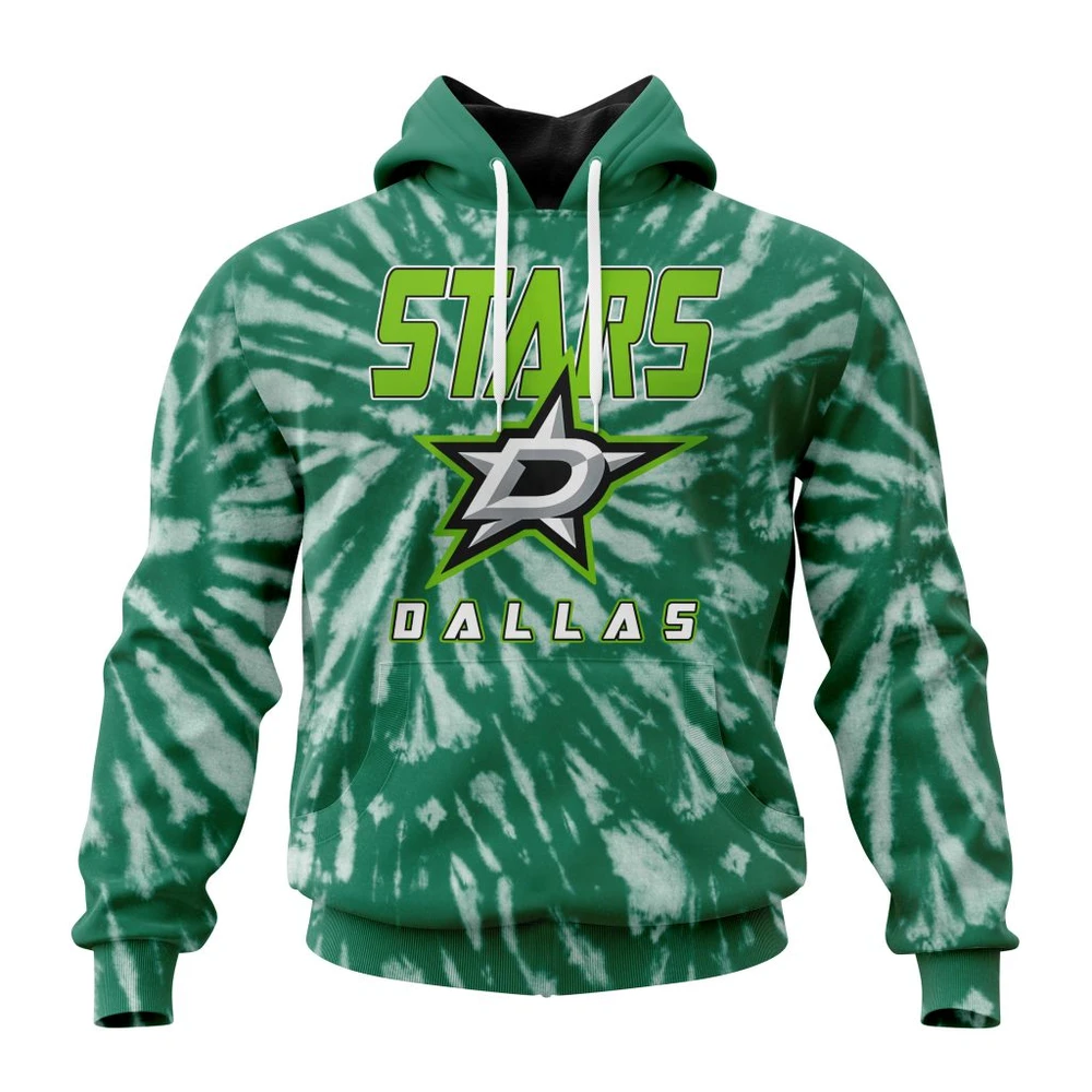 Hoodie NHL Dallas Stars Special Retro Vintage Tie Dye St2201 QTNHL080524A3074HD