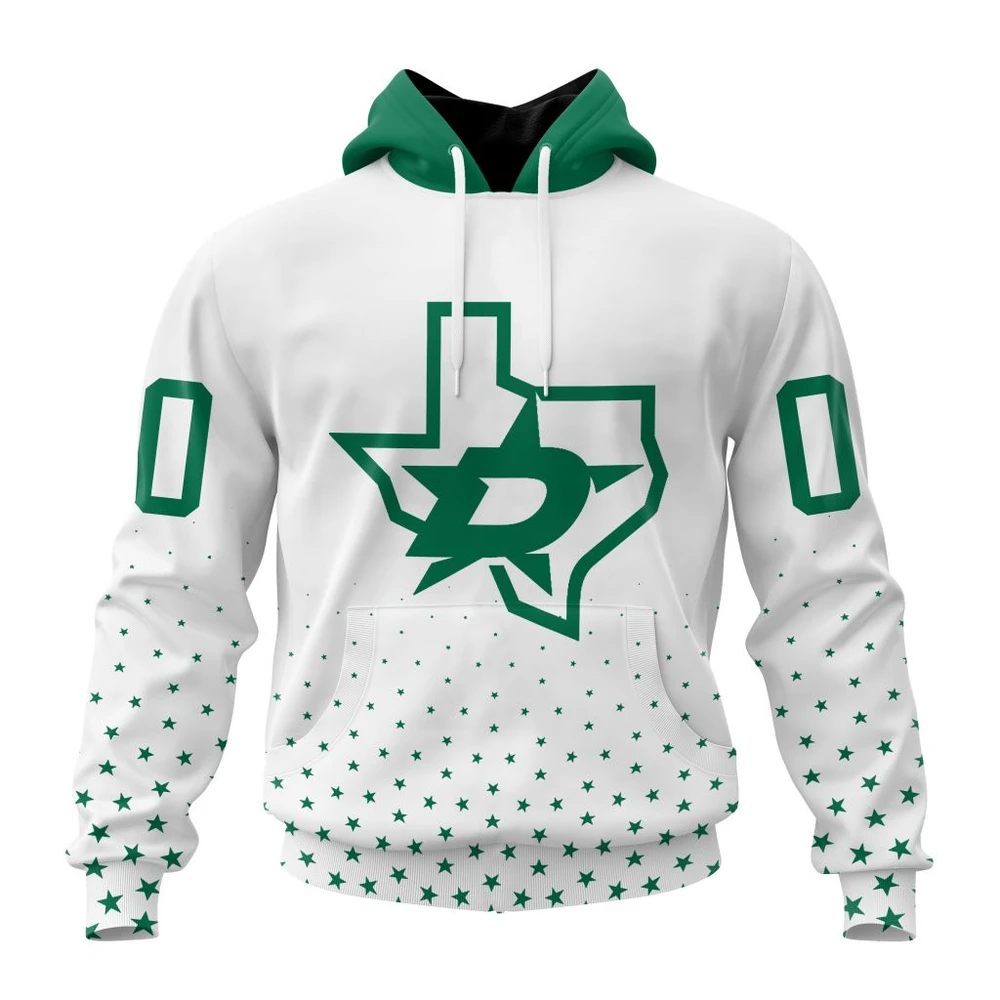 Hoodie NHL Dallas Stars Special Whiteout Design St2401 QTNHL080524A572HD