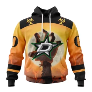 Hoodie NHL Dallas Stars Special Zombie Design For Halloween St2305 QTNHL080524A1943HD