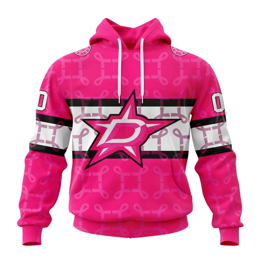 Hoodie NHL Dallas Stars, Specialized Design I Pink I Can! In October We Wear Pink Breast Cancer QTNHL080524A3624HD