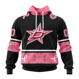 Hoodie NHL Dallas Stars, Specialized Design In Classic Style With Paisley! In October We Wear Pink Breast Cancer QTNHL080524A3596HD