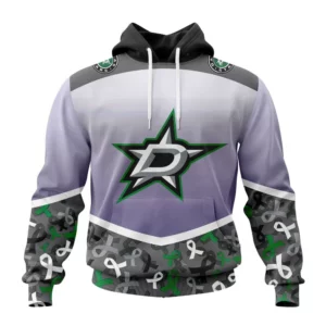 Hoodie NHL Dallas Stars, Specialized Sport Fights Again All Cancer V0122 QTNHL080524A3363HD