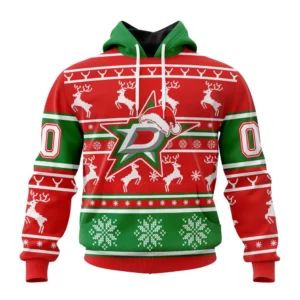 Hoodie NHL Dallas Stars, Specialized Unisex Christmas Is Coming V02 QTNHL080524A2965HD