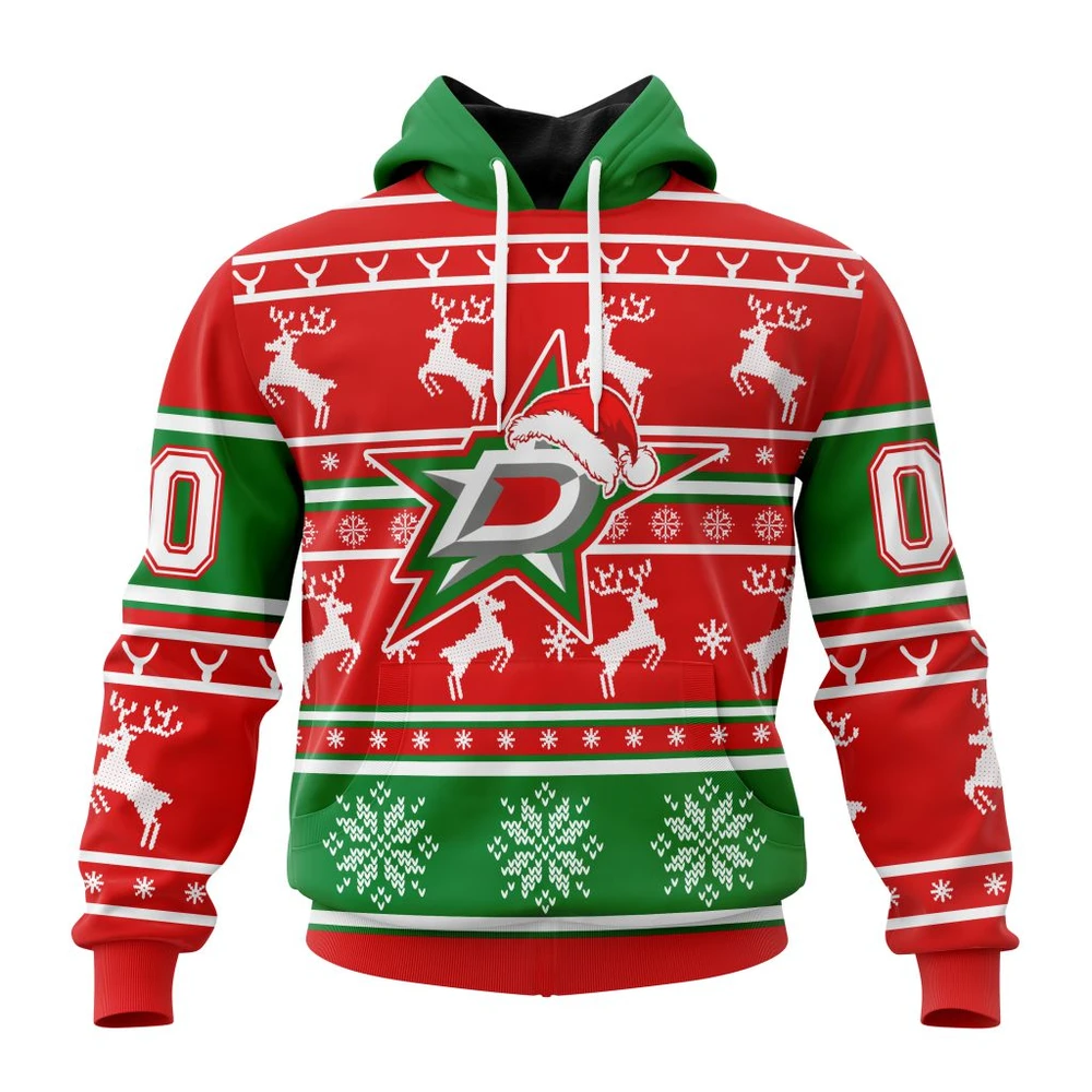 Hoodie NHL Dallas Stars, Specialized Unisex Christmas Is Coming V02 QTNHL080524A2965HD