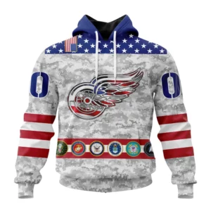 Hoodie NHL Detroit Red Wings Armed Forces Appreciation St2201 QTNHL080524A2774HD