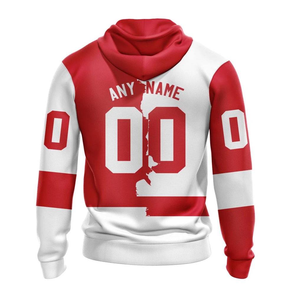 Hoodie NHL Detroit Red Wings Personalize Home Mix Away Kits QTNHL080524A1513HD - Image 2