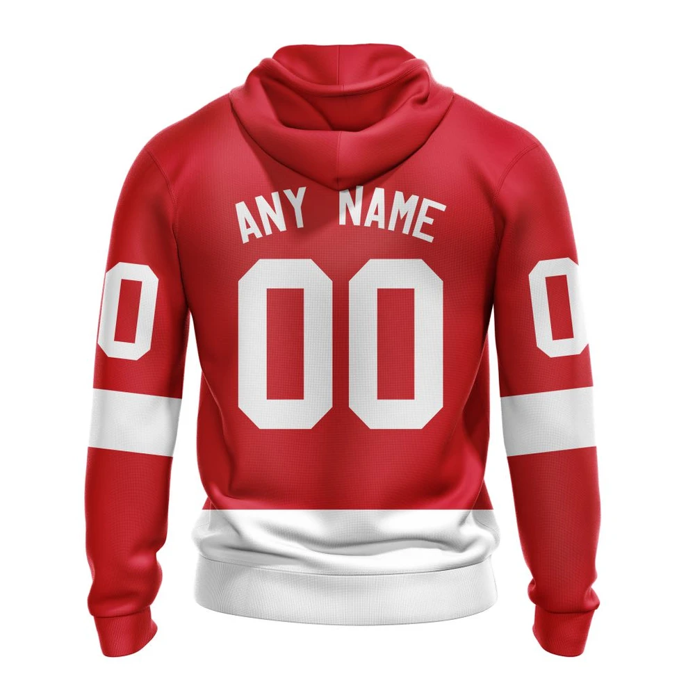 Hoodie NHL Detroit Red Wings Personalized Home Kits QTNHL080524A1557HD - Image 2