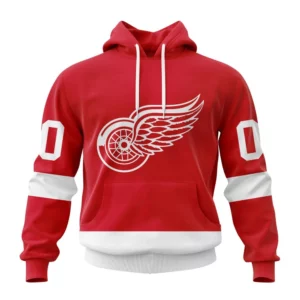 Hoodie NHL Detroit Red Wings Personalized Home Kits QTNHL080524A1557HD