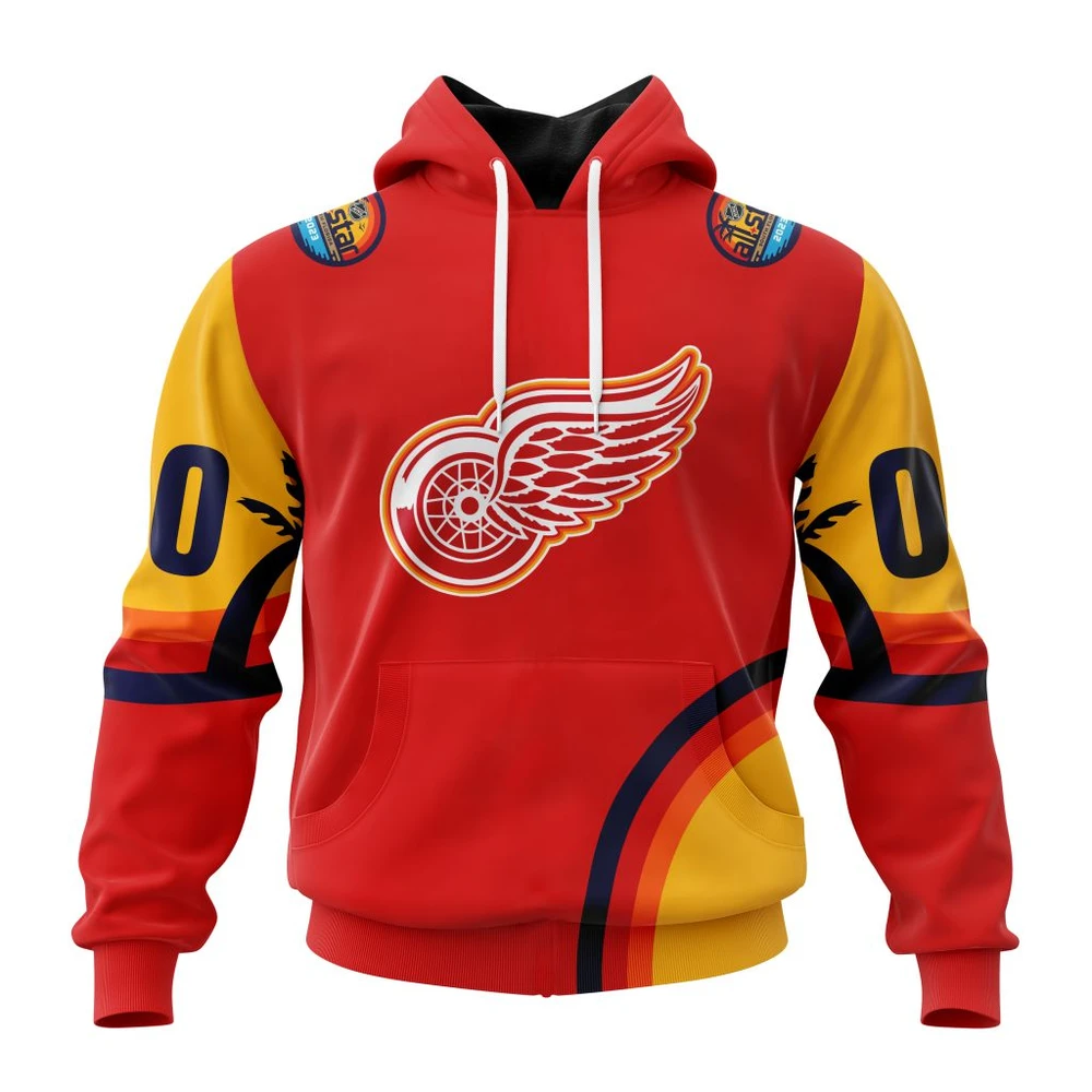 Hoodie NHL Detroit Red Wings Special All-Star Game Design With Florida Sunset QTNHL080524A293HD