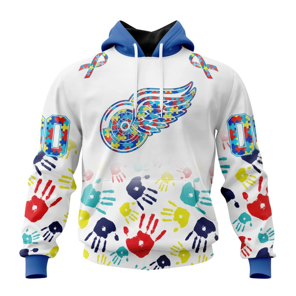 Hoodie NHL Detroit Red Wings Special Autism Awareness Design St2203 QTNHL080524A2541HD