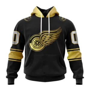 Hoodie NHL Detroit Red Wings Special Black And Gold Design St2401 QTNHL080524A777HD