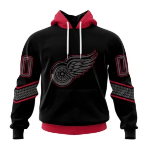 Hoodie NHL Detroit Red Wings Special Blackout Design St2401 QTNHL080524A605HD