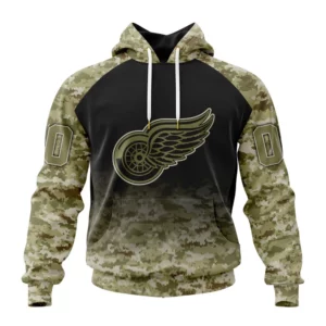 Hoodie NHL Detroit Red Wings Special Camo Design For Veterans Day St2302 QTNHL080524A1783HD