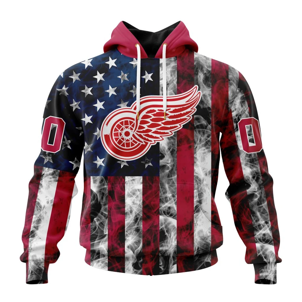 Hoodie NHL Detroit Red Wings Special Design For Independence Day The Fourth Of July St2401 QTNHL080524A495HD